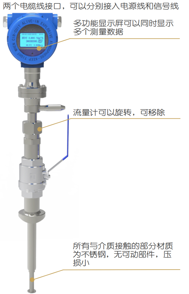 DN80熱式氣體質(zhì)量流量計(jì)結(jié)構(gòu)圖
